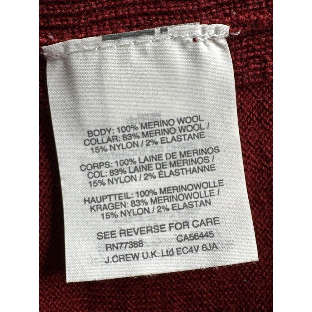JCrew Turtleneck Merino Wool sweater‎ Side Slits Golden Burgundy Red Medium - Picture 13 of 13